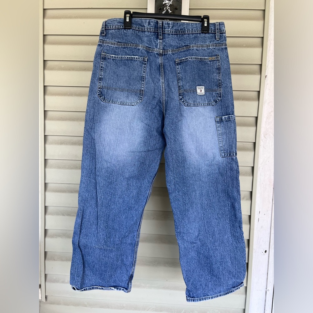 Duck Head Jeans Co Mens Blue Carpenter Jeans 34x29 Loose Fit 100% Cotton